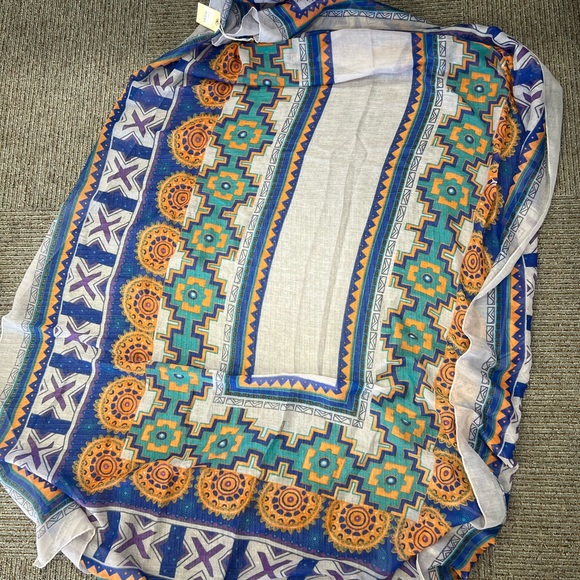 Native Multicolor Geometric Scarf - Picture 4 of 4